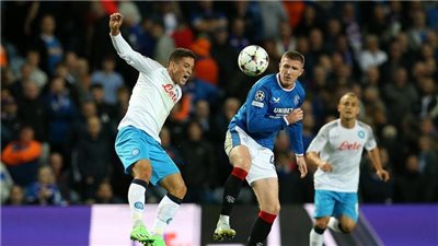 نابولي يفوز على رينجرز 0/3 ويتصدر المجموعة بدوري أبطال أوروبا 