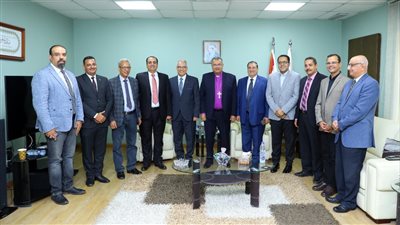 رئيس الإنجيلية يستقبل وفد المثال واكسبلورنيشنز للدراسات اللاهوتية