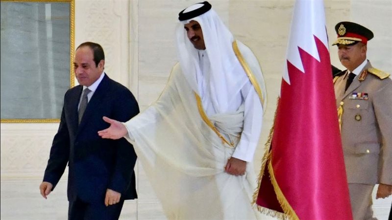 السيسي وأمير قطر