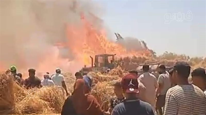  حريق نشب في شونة