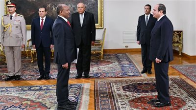  السيسي يتسلم أوراق اعتماد 13 سفيرا جديدا