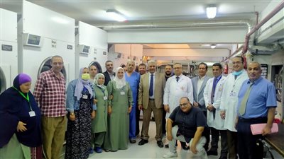 نائب رئيس جامعة الأزهر يتفقد مستشفى الحسين ويتابع أعمال التجديد | صور