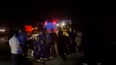 تفاصيل اصطدام أتوبيس بسيارة نقل في رأس غارب.. 28 مصابا من بينهم 6 حالات خطرة | فيديو 