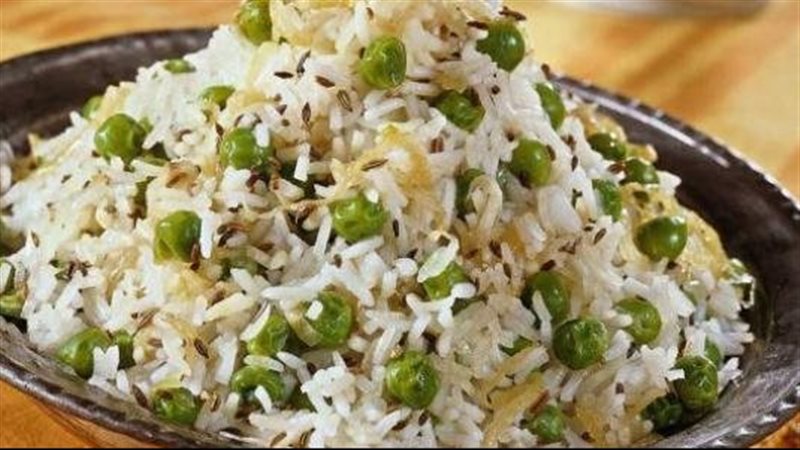 أرز بالبازلاء