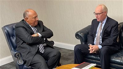 سامح شكري يناقش مستجدات الوضع في اليمن مع المبعوث الأمريكي