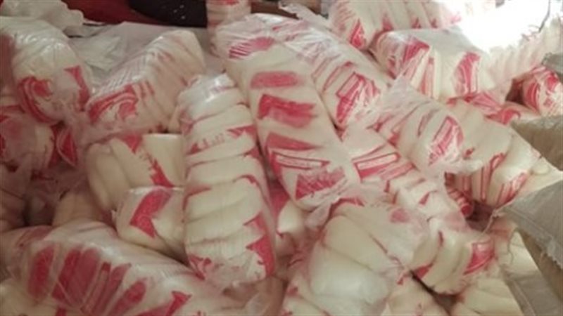 ضبط سكر مدعم في مخزن