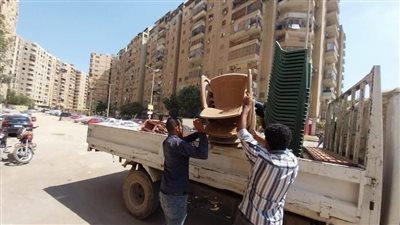 الجيزة: تطوير طريق برقاش ورفع مخلفات صلبة و60 طن قمامة بالطالبية| صور