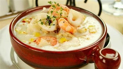 طريقة عمل شوربة السي فود بالكريمة زى بتاعة المحلات