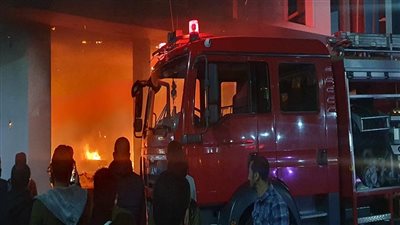 إخماد حريق نشب داخل مستشفى الصدر فى العمرانية