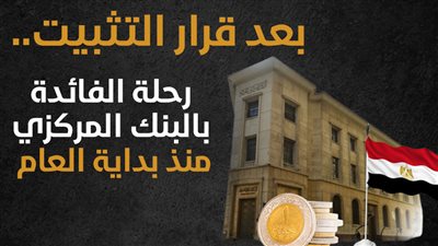 بعد قرار التثبيت.. رحلة الفائدة بالبنك المركزي منذ بداية العام | إنفوجراف