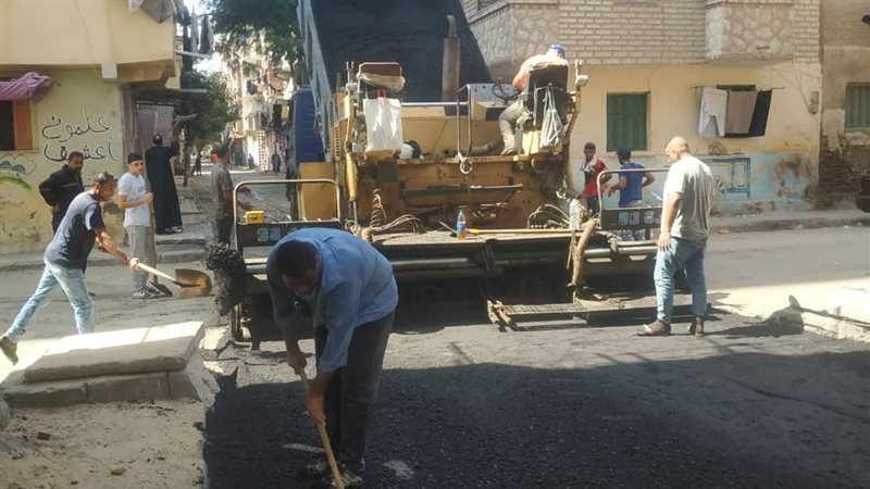 أعمال رصف حي غرب