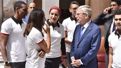 رئيس الأولمبية الدولية يزور مدينة مصر الأولمبية بالعاصمة الإدارية الجديدة