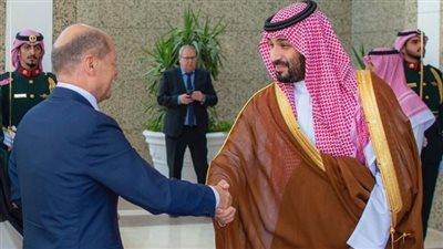 ولي العهد السعودي يستقبل المستشار الألماني في جدة 