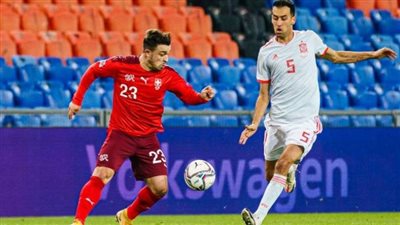 خسارة إسبانيا أمام سويسرا 2-1 في دوري الأمم الأوروبية
