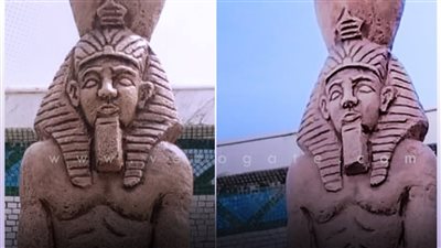 لجنة من الآثار والسياحة تبحث موقف مستنسخ تمثال رمسيس الثاني بمطروح