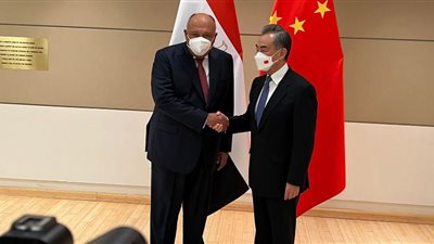 وزير الخارجية يبحث القضايا الإقليمية والدولية مع نظيره الصيني 