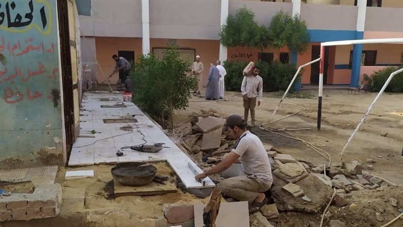 أعمال الصيانة بمدارس