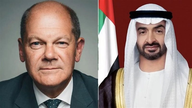 بن زايد وشولتس 