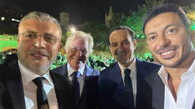 حسين فهمي وعمرو الليثى ومصطفى شعبان في حفل السفارة السعودية باليوم الوطني 