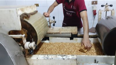  تحولت من اليدوى إلي الآلي.. شاهد مراحل تصنيع حلوى المولد بطنطا|فيديو