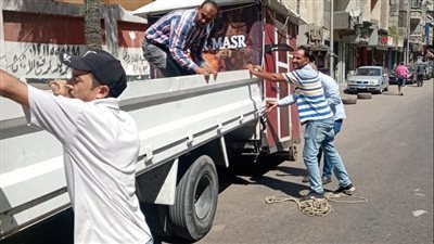 حملات مكثفة بدمياط الجديدة للقضاء على الإشغالات