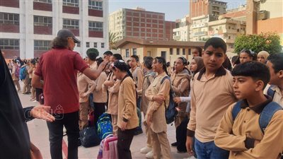 5 صور ترصد استقبال مدارس مطروح للطلاب بأول أيام العام الدراسي الجديد