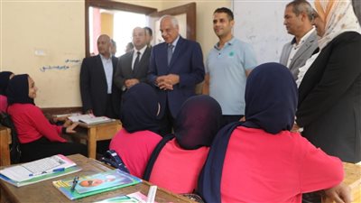 محافظ الجيزة يتفقد مدرستي منيل شيحة وبنك أبوظبي الاعدادي في أبو النمرس|صور
