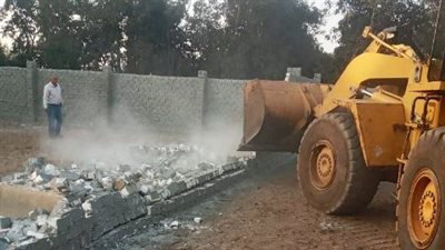 محافظ الشرقية: إزالة 58 حالة بناء على الأراضي الزراعية