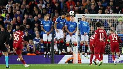 ليفربول يتقدم على رينجرز 0/1 بالشوط الأول في دوري أبطال أوروبا