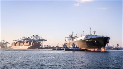 منها ناقلة الغاز المسال.. تداول 22 سفينة بضائع متنوعه بميناء دمياط 