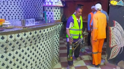 رفع 596 إشغالا والتحفظ على 57 شيشة في حملة مكبرة ببني سويف 