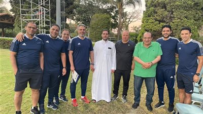 نور رسلان يرحب بالجهاز الفني للمقاولون العرب