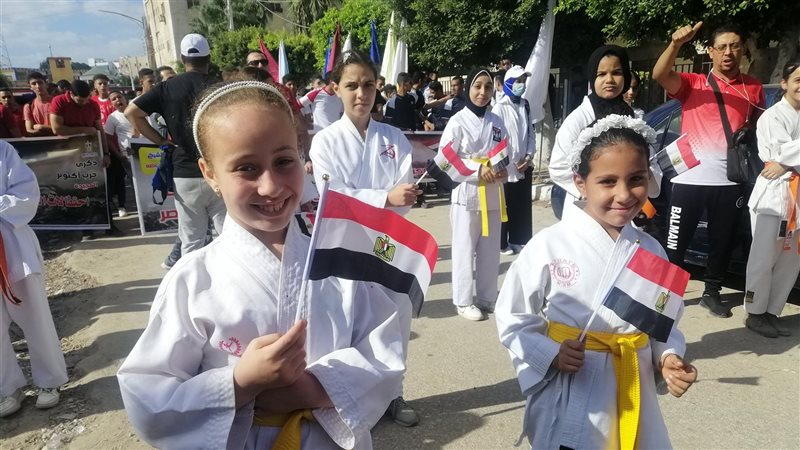 مسيرة بالعلم المصري