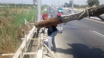 نقل الإسماعيلية: تأمين جانبي كوبري المستقبل والمنايف | صور