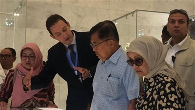 المتحف القومي للحضارة يستقبل نائب رئيس جمهورية إندونيسيا الأسبق