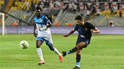 الزمالك يتقدم على فلامبو بهدف حسام عبد المجيد