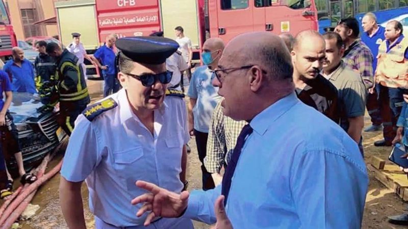 حريق مخازن وزارة