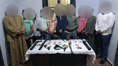 حملة أمنية بأسيوط تضبط 25 قطعة سلاح ناري وتنفيذ 406 أحكام قضائية 