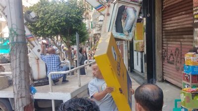 حملات مكبرة لإزالة الإشغالات بأحياء الإسكندرية