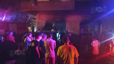 نشوب حريق داخل مخزن كاوتش في طنطا | صور