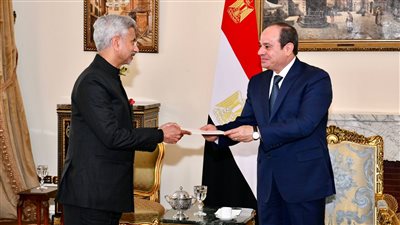  تفاصيل لقاء الرئيس السيسي ووزير خارجية الهند|صور