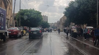  هطول أمطار غزيرة على الإسكندرية | فيديو وصور 