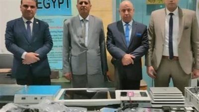 ضبط محاولة تهريب أجهزة ومستلزمات طبية ولاب توب بمطار برج العرب