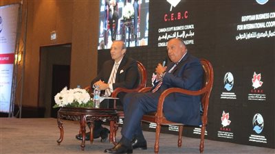سامح شكري يشارك في ندوة مجلس الأعمال المصري الكندي حول تغير المناخ | صور