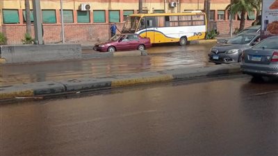 10 صور ترصد هطول الأمطار الغزيرة على الإسكندرية 