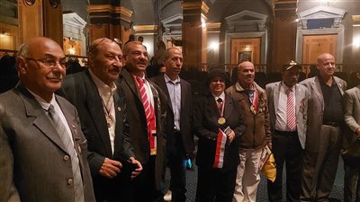 والد محمد الدرة يظهر في حفل انتصارات أكتوبر بالإسكندرية|صور