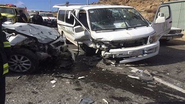 إصابة 9 أشخاص في حادث تصادم سيارتين بمنشأة القناطر