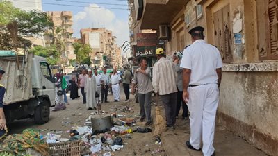 حملة إشغالات مكبرة بمنطقة مزلقان العبور بالمنوفية