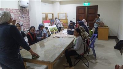 قصر ثقافة دمنهور يقدم ورشة الفن التشكيلي 