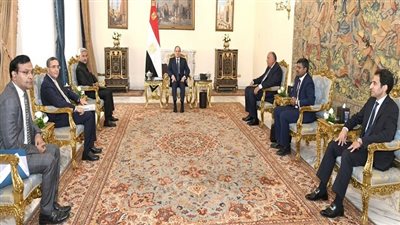  الرئيس يتلقى رسالة من رئيس وزراء الهند.. يتابع مع رئيس سيمنز التعاون فى مشروعات الطاقة الخضراء.. ويؤكد: مصر تبذل أقصى جهودها لتسوية قضية سد النهضة.. والدعم الثابت لأمن واستقرار العراق